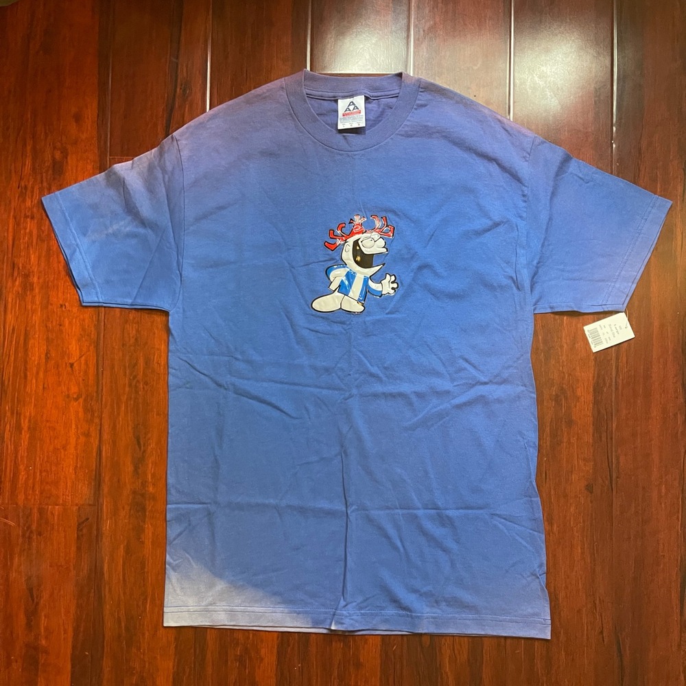 Vintage Hawaiian Punch Tee Shirt Y2K Blue Purple Faded Gel Print BNWT Mens Large